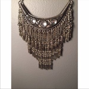 Silver statement necklace